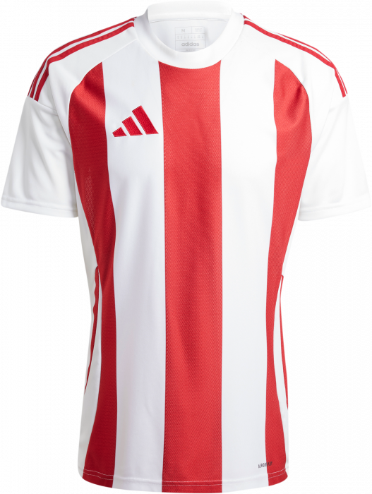 Adidas - Striped 24 Player Jersey - Vit & t power red