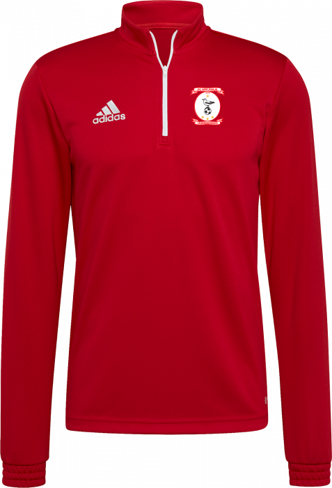 Adidas - Entrada 22 Træning Top With Half Zip Jr - Power red 2 & white