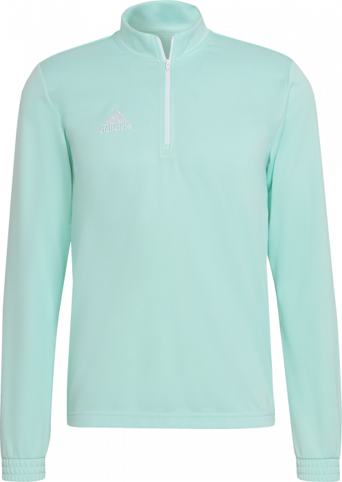 Adidas - Entrada 22 Træning Top With Half Zip - Clear Mint & branco