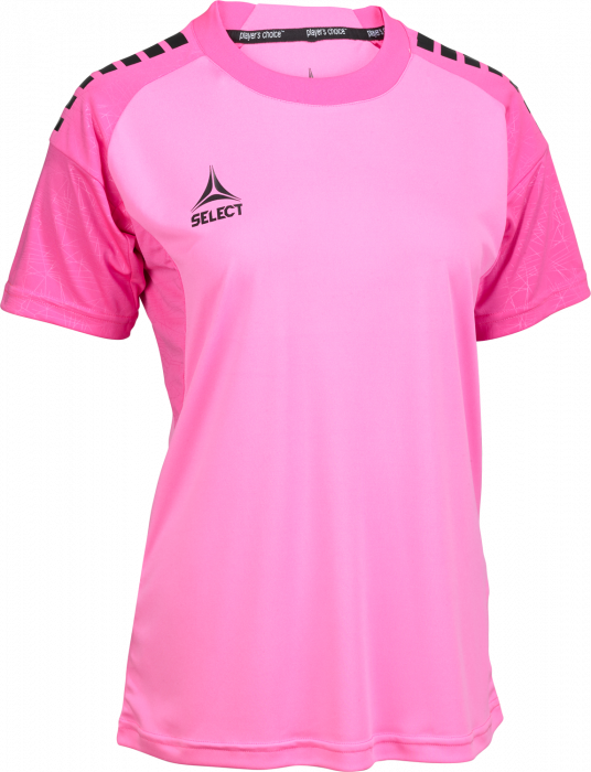Select - Spain V25 Player Shirt S/s Women - Pink & schwarz